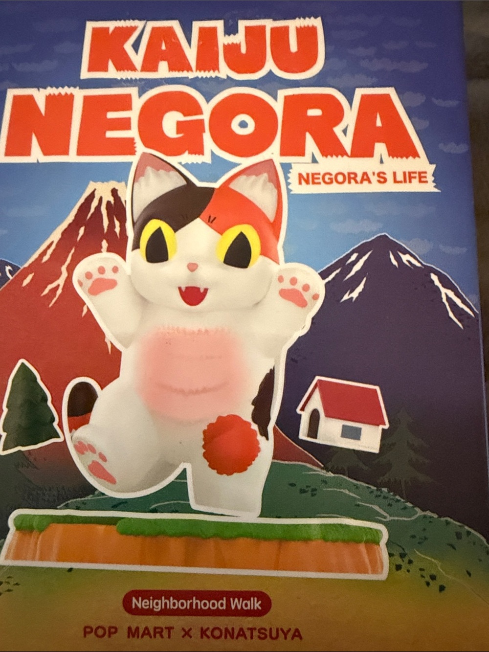 POP MART Kaiju Negora Calico Cat Figure White, Black & Orange “ Thirsty Kitten. - Picture 2 of 7